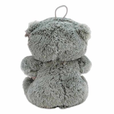 Grauer Teddy mit Plüsch Herz - ca. 30 cm