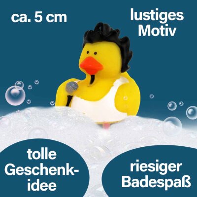 Rockstar Badeente - ca. 5 cm