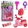 144x Motoroller Spielzeug rosa mit Accessoires