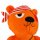 Piraten Teddy orange - ca. 20 cm