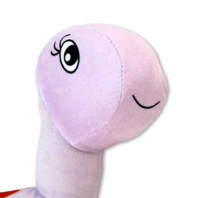 Lila Dino Kuscheltier lächelnd - ca. 20 cm