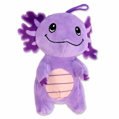 Lila Axolotl Kuscheltier stehend - ca. 18 cm