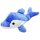 Delphin, super Qualit&auml;t, bei Kauf von 36 St. mit Pl&uuml;schdisplay, blau mit wei&szlig;er Unterseite, 18 cm