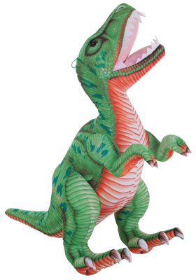 Dinosaurier in gr&uuml;n/orange, 60 cm