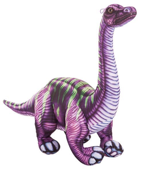 Brachiosaurus Kuscheltier Dinosaurier in lila/grün - 72 cm