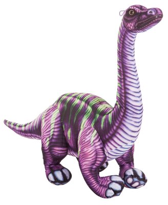 Brachiosaurus Kuscheltier Dinosaurier in lila/grün -...