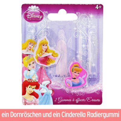 Disney Prinzessin Radiergummi mit Cinderella & Dornröschen