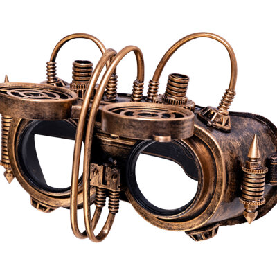 Maske im Steampunk-Style, bronzefarben
