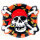 Pappteller Piraten "Jolly Roger" - 6er Set - ca. 28 cm