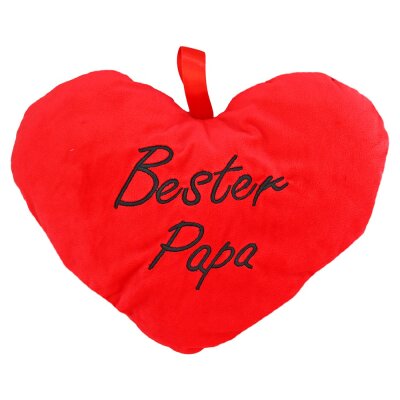 Bester Papa Kissen in Herzform - ca. 32 cm