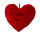 Herzkissen aus Plüsch - rot - Für immer Dein in schwarz aufgestickt - Größe ca. 33 cm breit und ca.