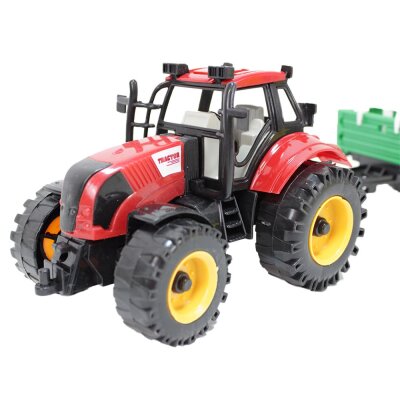 Spielzeug Traktor mit Anhänger - 3fach sortiert - ca. 29 cm
