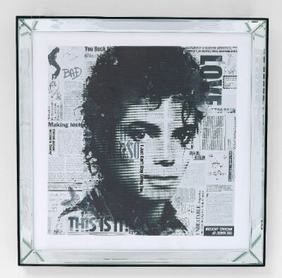Michael Jackson Bild gerahmt ca. 60x60 cm