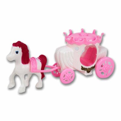 Pferd mit Kutsche für Kinder "Prinzessin"