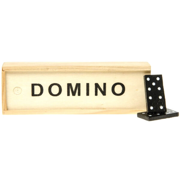 Dominospiel Holz, Box 15x5x3 cm