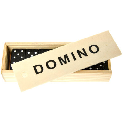 Dominospiel Holz, Box 15x5x3 cm