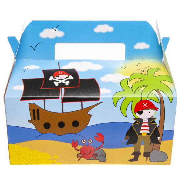 Geschenkbox Pirat für Kindergeburtstag - ca. 22,5 x 12 x 9,5 cm