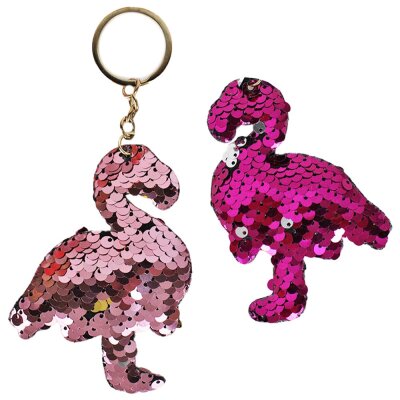 Flamingo Schlüsselanhänger mit Pailletten