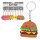 Fast Food Schlüsselanhänger - 12 Stück auf Karte