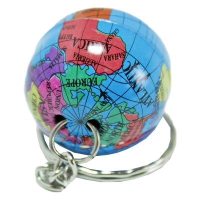 Mini Globus Schlüsselanhänger aus Metall - ca. 2,5 cm