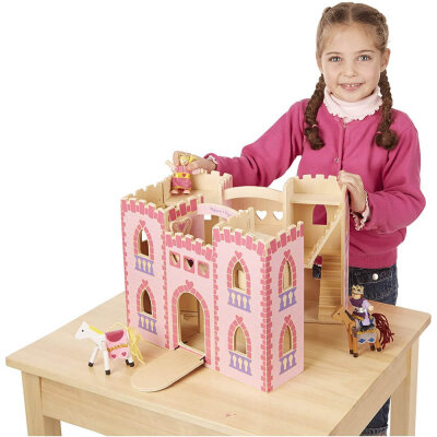 Prinzessin Schloss Spielzeug aus Holz - inkl. Figuren