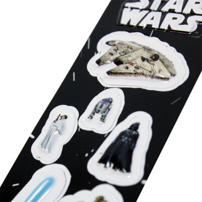 Sticker Star Wars - 7 Sticker auf Karte