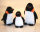 Plüsch Pinguin stehend, ca. 31 cm, schwarz weiß orange