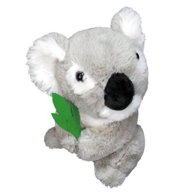 Kuscheltier Koala mit Eukalyptusbl&auml;tter