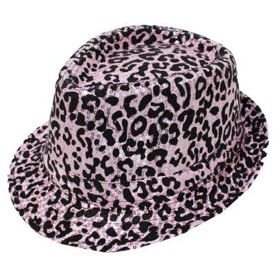 Leoparden Hut mit Glitzer - 6fach sortiert