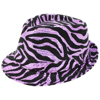 Gangster Hut mit Glitzer im Tigerdesign