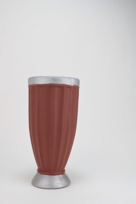 große Vase in rostrot, 13,5x28,5 cm