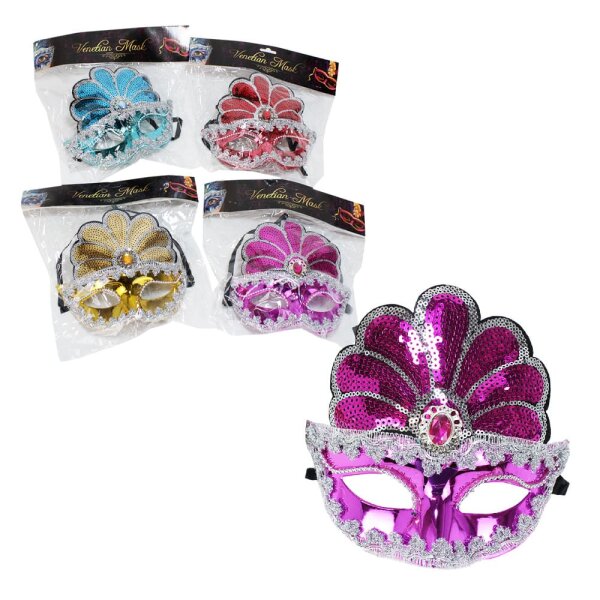 Venezianische Maske 4fach sortiert