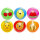 Spielball für Kinder mit Obst Motiv - ca. 23 cm
