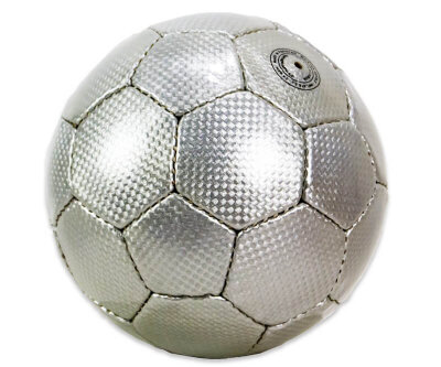 Fussball in silber, 15 cm