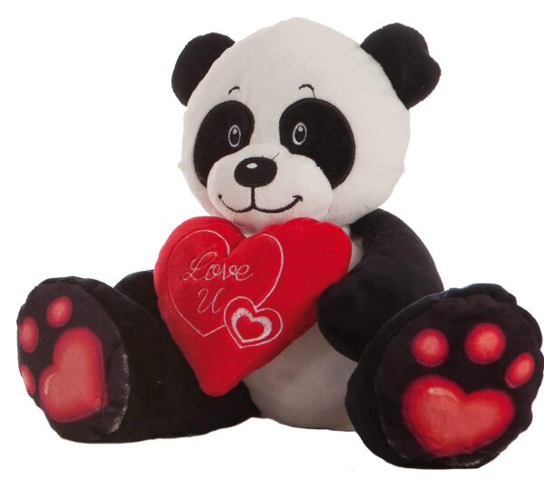 Plüschtier Love Panda Pandabär 45 cm mit Love Herz NEU 