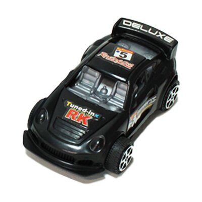 Spielzeug Rallye Auto 10x4 cm - schwarz