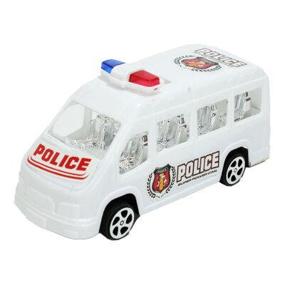 Polizeibus Spielzeug mit Rückzug - ca. 14 cm