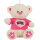 Teddy mit T-Shirt "Love" rosa - verschiedene Größen