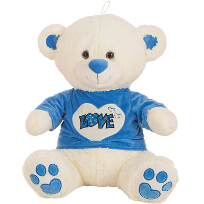 XL Teddy blaues T-Shirt "Love" - ca. 70 cm