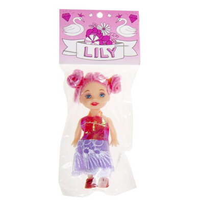 Puppe Mädchen Lily mit pinken Haaren