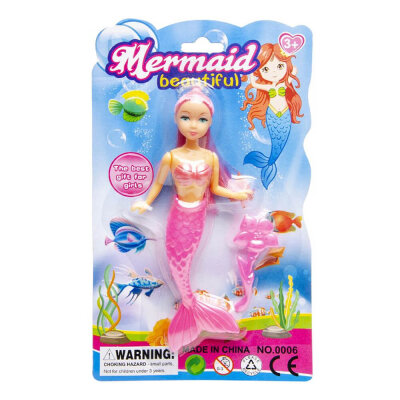 Meerjungfrau Figur klein mit Accessoire - pink