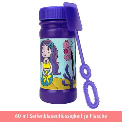 Seifenblasen Meerjungfrau - 60 ml 4er Set
