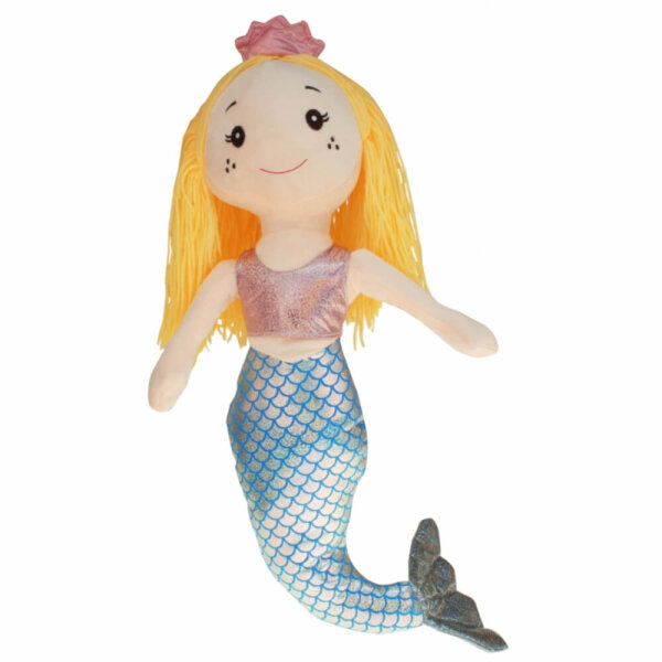 Meerjungfrau Puppe Plüsch "Ariella" mit Glitzer - blond - 21 cm