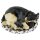 Stofftier Hund lebensecht in Körbchen - ca. 27 cm