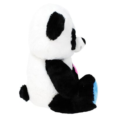 Panda Plüschtier sitzend mit bunten Augen - ca. 38 cm