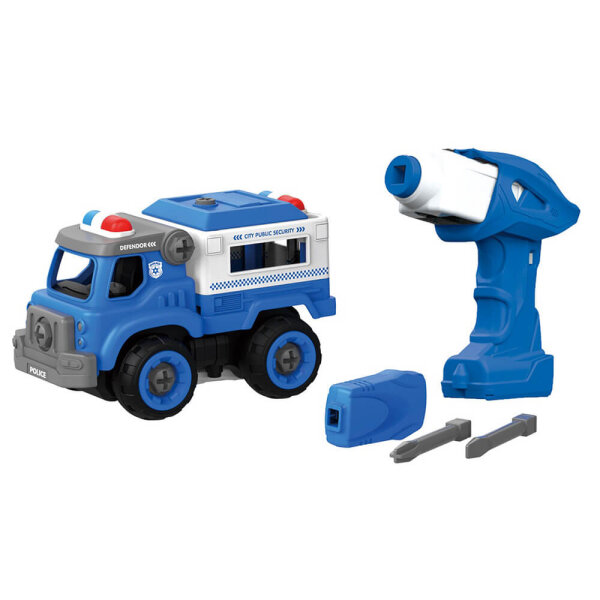 Polizeiauto Kinderspielzeug zum Selberzusammenbauen
