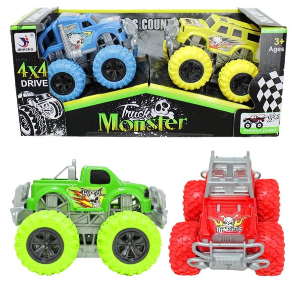 Monstertruck Spielzeug Set - 2farbig - ca. 9 cm
