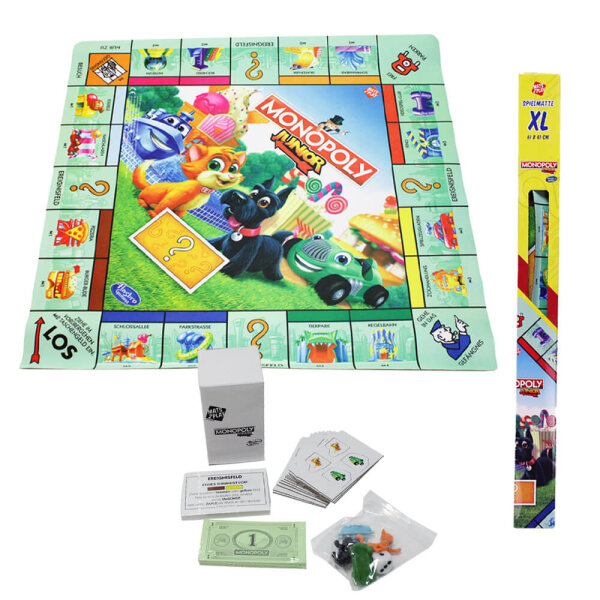 Monopoly Junior Spielmatte XL inkl. Würfel und Figuren