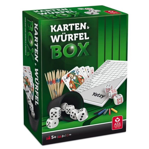 Spielebox mit Karten & Würfel