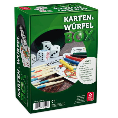 Spielebox mit Karten & Würfel